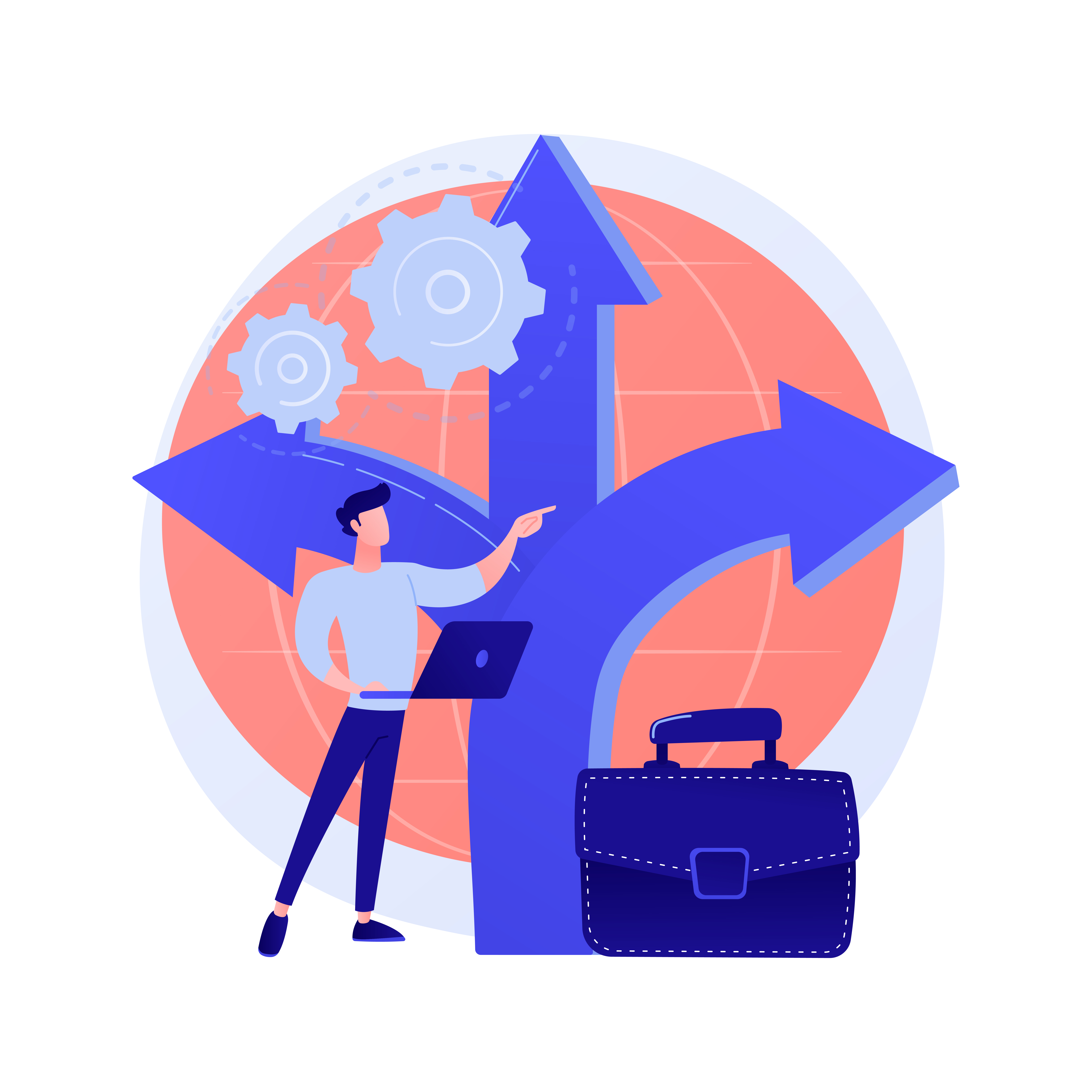 Decision management vector concept metaphor